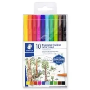 Staedtler 338 Tb10-c Triplus Broadliner 0.8 Mm 10lu Set