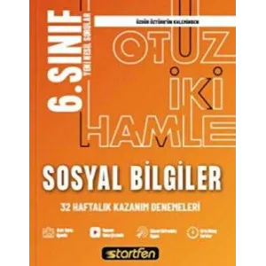 Startfen Yayınları 6. Sınıf Sosyal Bilgiler 32 Haftalık Kazanım Denemeleri
