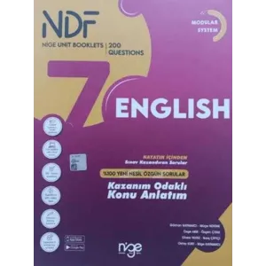 Startfen Yayınları 7. Sınıf İngilizce Ndf Nige Unıt Booklets Kazanım Odaklı Konu Anlatımlı