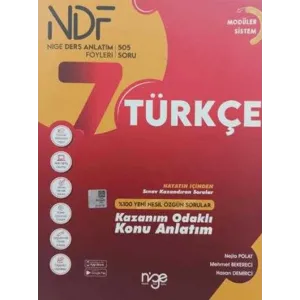 Startfen Yayınları 7. Sınıf Türkçe Ndf Nige Ders Anlatım Föyleri Kazanım Odaklı Konu Anlatım