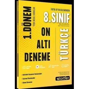 Startfen Yayınları 8. Sınıf 1. Dönem 16`lı Türkçe Denemesi