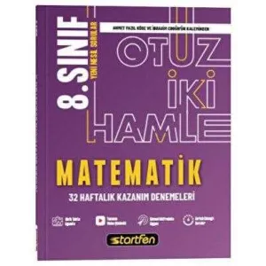 Startfen Yayınları 8. Sınıf Matematik 32 Hamle Kazanım Denemeleri