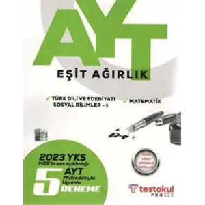 Test Okul Yayınları 2023 AYT Eşit Ağırlık 5 Deneme