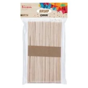 Ticon Çubuk 150mm*18mm*1.6mm Ahşap Büyük Boy 50li Paket 328587