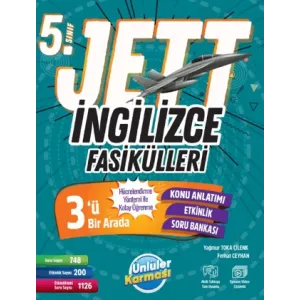 ÜNLÜLER YAYINLARI 5.SINIF İNGİLİZCE JETT FASİKÜLLERİ
