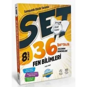ÜNLÜLER YAYINLARI 8.SINIF FEN BİLİMLERİ 36 HAFTALIK KAZANIM DENEMELERİ