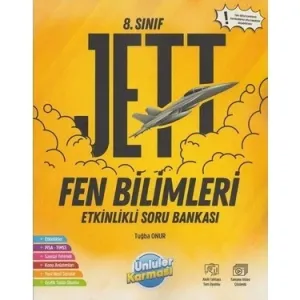 ÜNLÜLER YAYINLARI 8.SINIF FEN BİLİMLERİ JETT ETKİNLİKLİ SORU BANKALARI