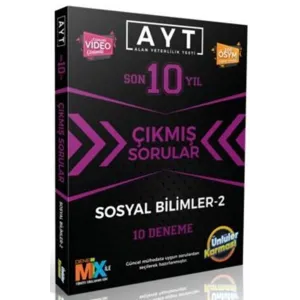 ÜNLÜLER YAYINLARI AYT SOSYAL BİLİMLER 2 TIPKI BASIM 10 KARMA