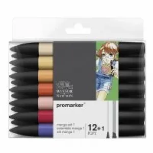 Winsor Newton Promarker Mang.set 12 Rn+kar 0290139