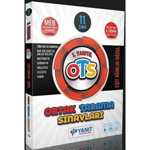 Yanıt Yayınları 11. Sınıf 1. Yarıyıl Ortak Tarama Sınavları Eşit Ağırlık Sözel