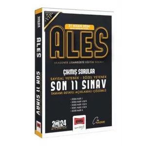 Yargı Yayınevi 2024 ALES Son 11 Sınav Çıkmış Sorular 21 Nisan 2024 Sınavı Dahil