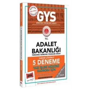 Yargı Yayınevi 2024 GYS Adalet Bakanlığı Yazı İşleri Müdürü Kadrosu İçin Tamamı Çözümlü 5 Deneme