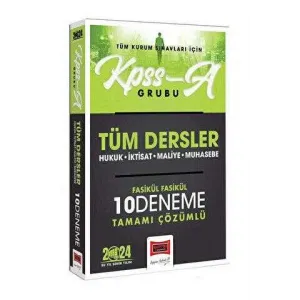 Yargı Yayınevi 2024 KPSS A-Grubu Tüm Dersler Tamamı Çözümlü Fasikül Fasikül 10 Deneme