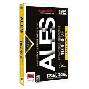 Yargı Yayınevi 2025 ALES Vip Sayısal-Sözel Yetenek Tamamı Çözümlü Fasikül Fasikül 10 Deneme