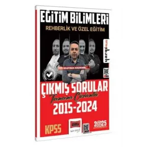Yargı Yayınevi 2025 KPSS Eğitim Bilimleri Rehberlik ve Özel Eğitim Tamamı Çözümlü Çıkmış Sorular