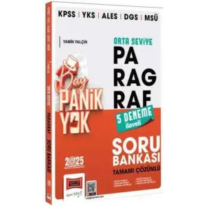 Yargı Yayınevi 2025 KPSS YKS ALES DGS MSÜ Tamamı Çözümlü Panik Yok Orta Seviye Paragraf Soru Bankası 5 Deneme İlaveli