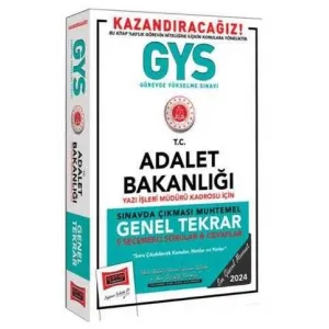 Yargı Yayınevi GYS Adalet Bakanlığı Yazı İşleri Müdürü Kadrosu İçin Genel Tekrar Kitabı
