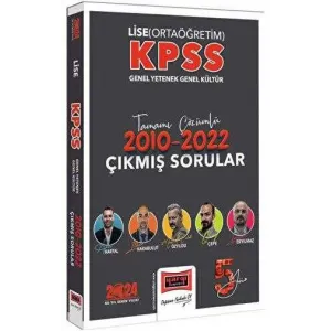 Yargı Yayınevi Yargı Yayınları 2024 KPSS GY-GK Lise Ortaöğretim Tamamı Çözümlü 2010-2022 Çıkmış Sorular