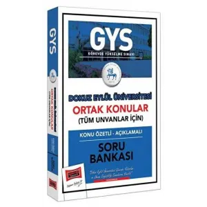 Yargı Yayınevi Yargı Yayınları GYS Dokuz Eylül Üniversitesi Ortak Konular Konu Özetli - Açıklamalı Soru Bankası
