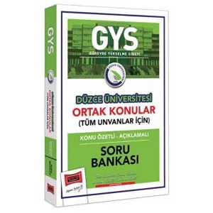 Yargı Yayınevi Yargı Yayınları GYS Düzce Üniversitesi Ortak Konular Konu Özetli - Açıklamalı Soru Bankası