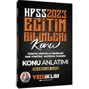 Yediiklim Yayınları 2023 KPSS Eğitim Bilimleri Öğretim Yöntem ve Teknikleri - Sınıf Yönetimi - Materyal Tasarımı Konu Anlatımı Modüler Set İçerisindeki