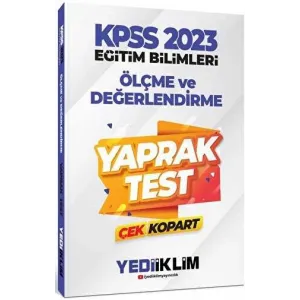Yediiklim Yayınları 2023 KPSS Eğitim Bilimleri Ölçme ve Değerlendirme Çek Kopart Yaprak Test