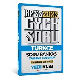 Yediiklim Yayınları 2023 KPSS Genel Yetenek Türkçe Tamamı Çözümlü Soru Bankası Modüler Set İçerisindeki