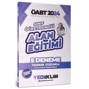 Yediiklim Yayınları 2024 ÖABT Sınıf Öğretmenliği Alan Eğitimi Tamamı Çözümlü 5 Deneme