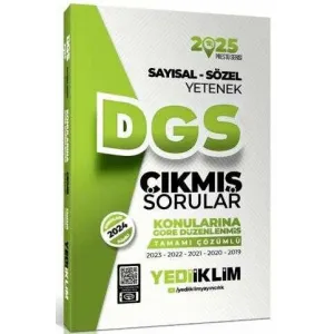 Yediiklim Yayınları 2025 DGS Sayısal-Sözel Yetenek Tamamı Çözümlü Konularına Göre Çıkmış Sorular