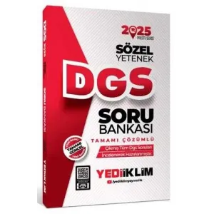 Yediiklim Yayınları 2025 DGS Sözel Yetenek Tamamı Çözümlü Soru Bankası