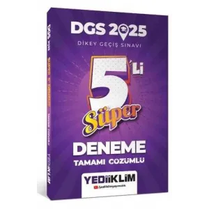 Yediiklim Yayınları 2025 DGS Tamamı Çözümlü Süper 5li Deneme