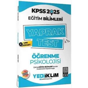 Yediiklim Yayınları 2025 KPSS Eğitim Bilimleri Öğrenme Psikolojisi Çek Kopart Yaprak Test