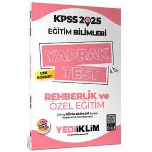 Yediiklim Yayınları 2025 KPSS Eğitim Bilimleri Rehberlik ve Özel Eğitim Çek Kopart Yaprak Test