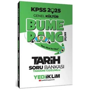 Yediiklim Yayınları 2025 KPSS Genel Kültür Bumerang Tarih Tamamı Çözümlü Soru Bankası