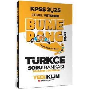 Yediiklim Yayınları 2025 KPSS Genel Yetenek Bumerang Türkçe Tamamı Çözümlü Soru Bankası