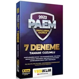 Yediiklim Yayınları Yediiklim 2023 PAEM ve Misyon Koruma 7 Deneme Çözümlü