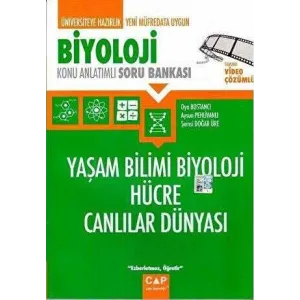 YKS TYT AYT Biyoloji Yaşam Bilimi Biyoloji Hücre Canlıların Dünyası Konu Anlatımlı Soru Bankası Video Çözümlü