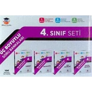 Zeka Küpü Yayınları 4. Sınıf Tüm Dersler Üç Boyutlu Soru Bankası Seti