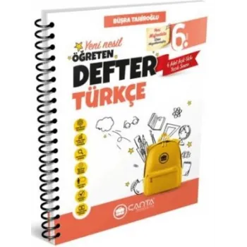 6. Sınıf Türkçe Öğreten Defter