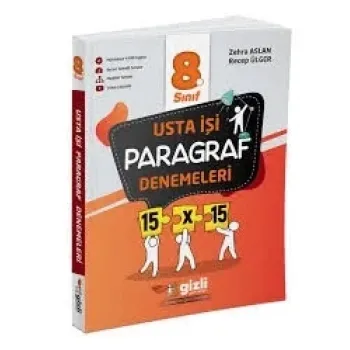 GİZLİ YAYINLARI 8.⁠ ⁠SINIF USTA İŞİ PARAGRAF DENEMELERİ
