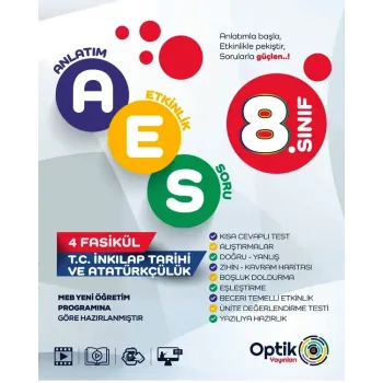8. Sınıf İngilizce AES Etkinlikli Soru Bankası