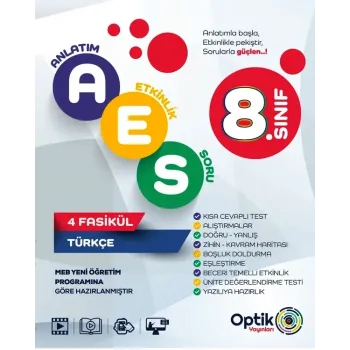8. Sınıf Türkçe AES Etkinlikli Soru Bankası