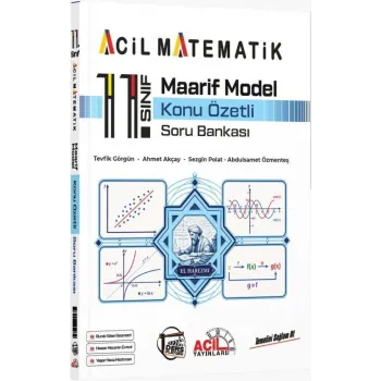 Acil Yayınları 11. Sınıf Acil Matematik Maarif Model Konu Özetli Soru Bankası