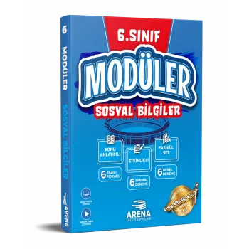 ARENA 6. SINIF SOSYAL BİLGİLER MODÜLER KONU ANLATIMLI ETKİNLİKLİ 6 FASİKÜL SET