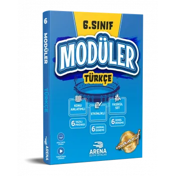 ARENA 6. SINIF TÜRKÇE MODÜLER KONU ANLATIMLI ETKİNLİKLİ 6 FASİKÜL SET