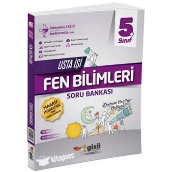 GİZLİ YAYINLARI 5. SINIF FEN BİLİMLERİ USTA İŞİ SORU BANKASI+KAVRAM HARİTASI