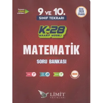 Limit Yayınları TYT 9. ve 10. Sınıf Tekrarı Matematik K-28 Maarif Model Soru Bankası