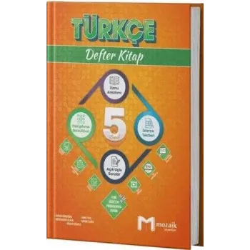 Mozaik Yayınları 5. Sınıf Türkçe Defter Kitap