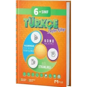 Mozaik Yayınları 6. Sınıf Türkçe Defter Kitap