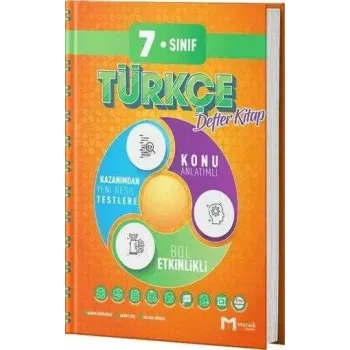 Mozaik Yayınları 7. Sınıf Türkçe Defter Kitap